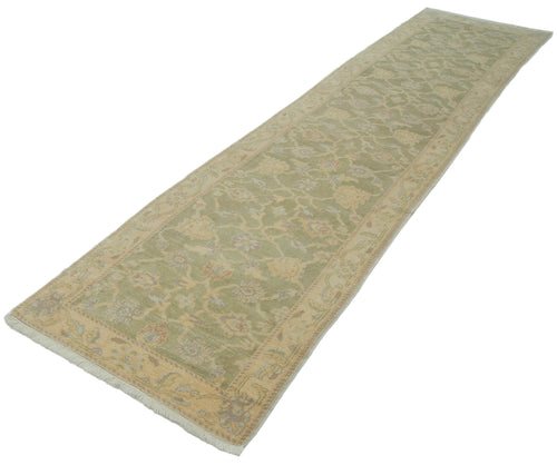 Tebriz Beige Classic Cotton Wool Handmade Area Rug 2'8'' x 12'0''