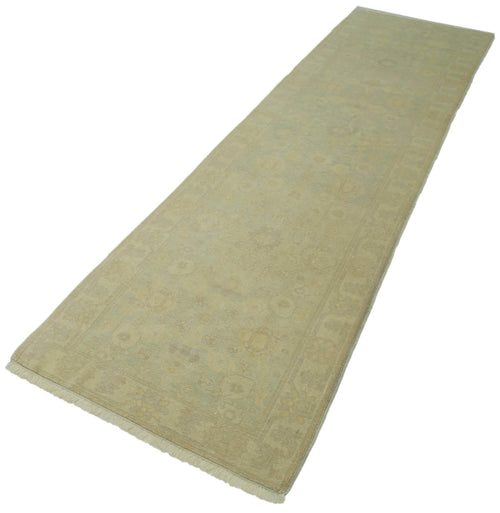 Tebriz Beige Classic Cotton Wool Handmade Area Rug 2'8'' x 11'8''