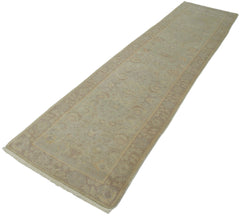 Tebriz Beige Classic Cotton Wool Handmade Area Rug 2'7'' x 11'9''