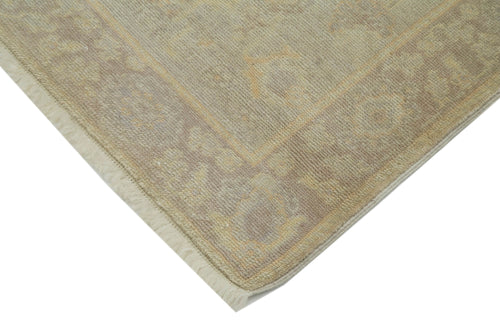 Tebriz Beige Classic Cotton Wool Handmade Area Rug 2'7'' x 11'9''