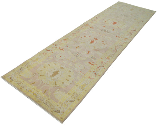 Tebriz Beige Classic Cotton Wool Handmade Area Rug 2'10'' x 11'10''