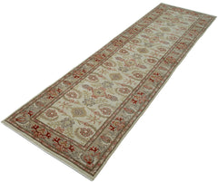 Tebriz Beige Classic Cotton Wool Handmade Area Rug 2'6'' x 9'9''