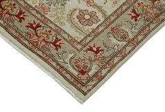 Tebriz Beige Classic Cotton Wool Handmade Area Rug 2'6'' x 9'9''