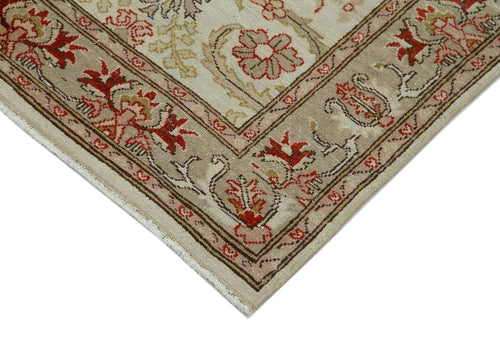 Tebriz Beige Classic Cotton Wool Handmade Area Rug 2'6'' x 9'9''