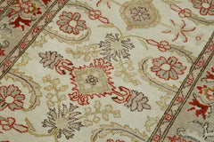 Tebriz Beige Classic Cotton Wool Handmade Area Rug 2'6'' x 9'9''