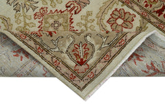 Tebriz Beige Classic Cotton Wool Handmade Area Rug 2'6'' x 9'9''