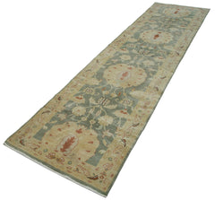Tebriz Beige Classic Cotton Wool Handmade Area Rug 2'9'' x 12'4''