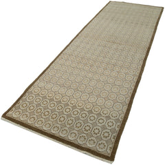 Tebriz Beige Classic Cotton Wool Handmade Area Rug 3'2'' x 10'2''