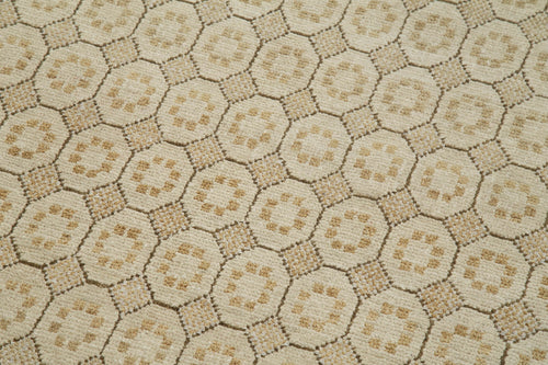 Tebriz Beige Classic Cotton Wool Handmade Area Rug 3'2'' x 10'2''
