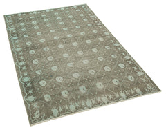 Tebriz Green Classic Cotton Wool Handmade Area Rug 3'9'' x 5'9''