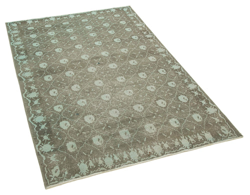 Tebriz Green Classic Cotton Wool Handmade Area Rug 3'9'' x 5'9''
