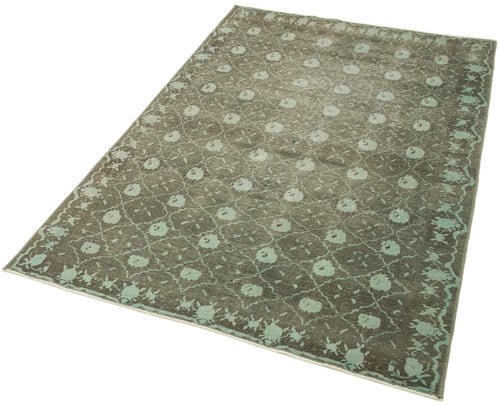 Tebriz Green Classic Cotton Wool Handmade Area Rug 3'9'' x 5'9''