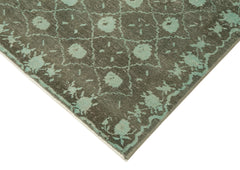 Tebriz Green Classic Cotton Wool Handmade Area Rug 3'9'' x 5'9''