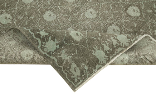 Tebriz Green Classic Cotton Wool Handmade Area Rug 3'9'' x 5'9''