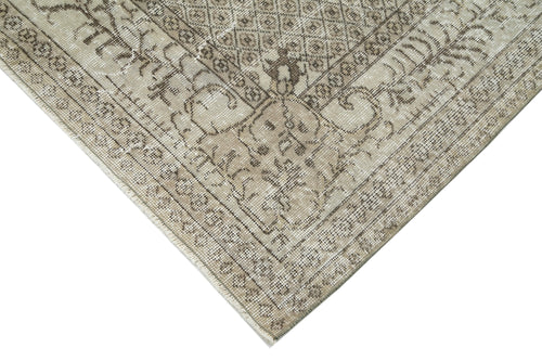 Vintage Beige Vintage Cotton Wool Handmade Area Rug 6'9'' x 10'7''