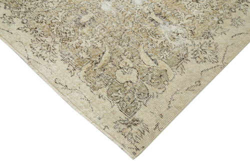 Vintage Beige Vintage Cotton Wool Handmade Area Rug 7'3'' x 11'0''