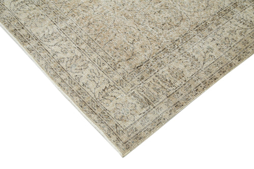 Vintage Beige Vintage Cotton Wool Handmade Area Rug 6'11'' x 10'2''
