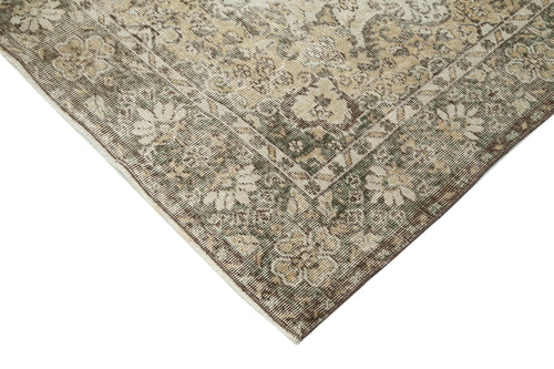 Vintage Beige Vintage Cotton Wool Handmade Area Rug 6'9'' x 10'1''