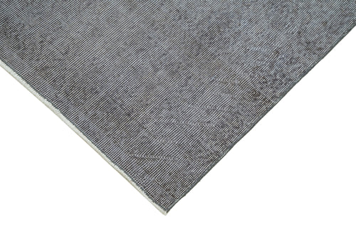 Overdyed Vintage Grey Vintage Cotton Wool Handmade Area Rug 2'11'' x 11'11''