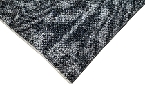 Overdyed Vintage Grey Vintage Cotton Wool Handmade Area Rug 2'11'' x 10'5''