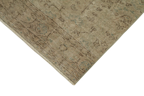Handmade Area Rug – Overdyed Vintage Cotton Wool Turkish Hand Knotted Carpet 2'8''x10'5''