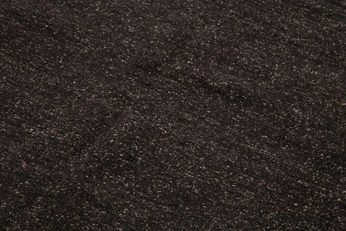 Striped Kilim Brown Striped Goat Hair Handmade Rug 5'2'' x 10'7''