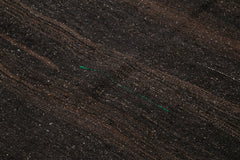 Striped Kilim Brown Striped Goat Hair Handmade Rug 5'0'' x 9'1''