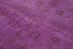 Tebriz Purple Classic Cotton Wool Handmade Area Rug 8'0'' x 6'4''
