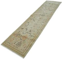 Tebriz Beige Classic Cotton Wool Handmade Area Rug 2'11'' x 11'10''