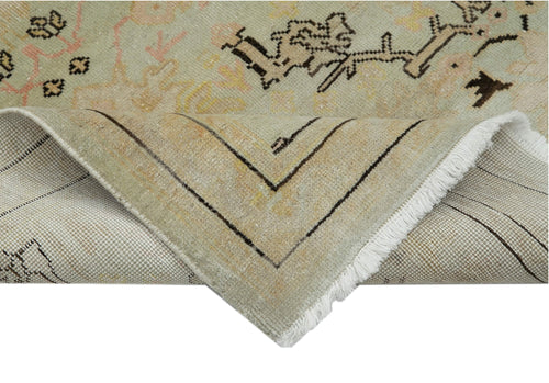 Tebriz Beige Classic Cotton Wool Handmade Area Rug 2'11'' x 11'10''