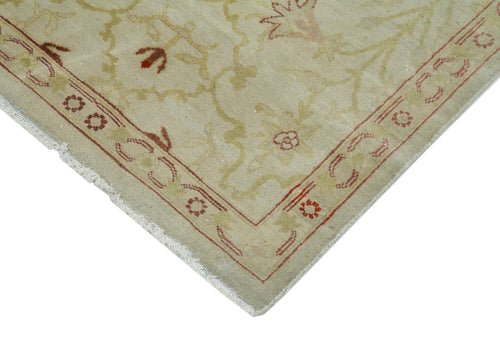 Tebriz Beige Classic Cotton Wool Handmade Area Rug 2'7'' x 10'9''