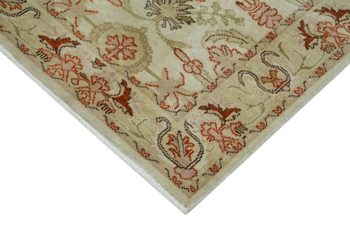 Tebriz Beige Classic Cotton Wool Handmade Area Rug 2'6'' x 13'8''