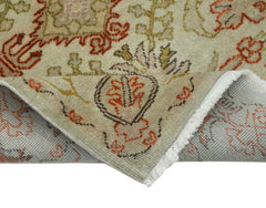 Tebriz Beige Classic Cotton Wool Handmade Area Rug 2'6'' x 13'8''