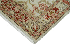 Tebriz Beige Classic Cotton Wool Handmade Area Rug 2'6'' x 13'10''