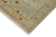 Tebriz Beige Classic Cotton Wool Handmade Area Rug 2'7'' x 10'2''