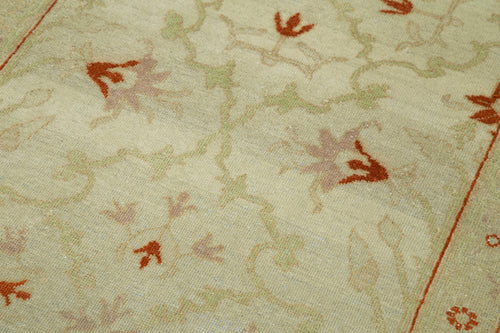 Tebriz Beige Classic Cotton Wool Handmade Area Rug 2'7'' x 10'2''