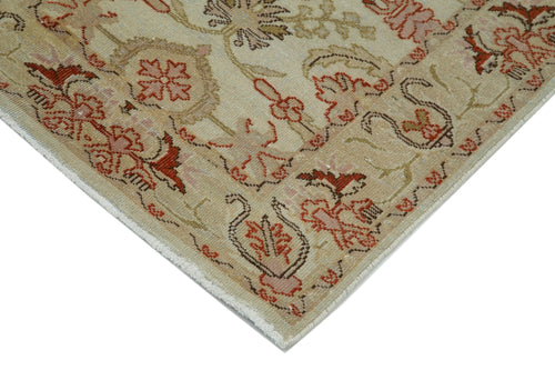 Tebriz Beige Classic Cotton Wool Handmade Area Rug 2'6'' x 13'8''