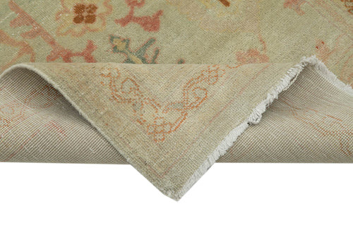 Tebriz Beige Classic Cotton Wool Handmade Area Rug 2'7'' x 12'0''