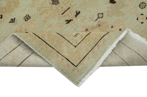 Tebriz Beige Classic Cotton Wool Handmade Area Rug 2'10'' x 11'11''