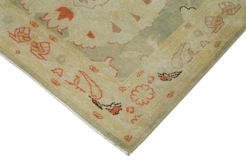 Tebriz Beige Classic Cotton Wool Handmade Area Rug 2'11'' x 12'4''