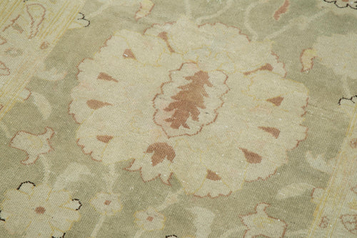 Tebriz Beige Classic Cotton Wool Handmade Area Rug 2'11'' x 12'4''