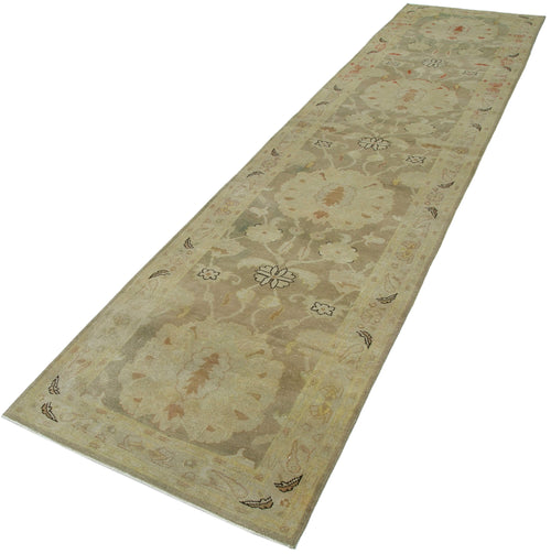 Tebriz Beige Classic Cotton Wool Handmade Area Rug 2'11'' x 11'10''