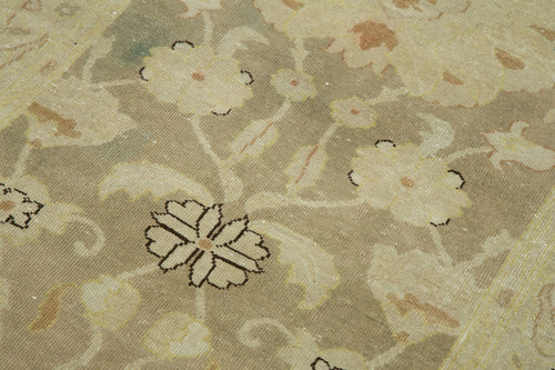 Tebriz Beige Classic Cotton Wool Handmade Area Rug 2'11'' x 11'10''