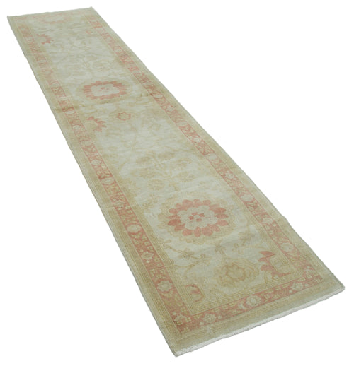 Tebriz Beige Classic Cotton Wool Handmade Area Rug 2'4'' x 9'11''