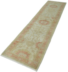 Tebriz Beige Classic Cotton Wool Handmade Area Rug 2'4'' x 9'11''