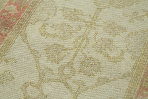 Tebriz Beige Classic Cotton Wool Handmade Area Rug 2'4'' x 9'11''