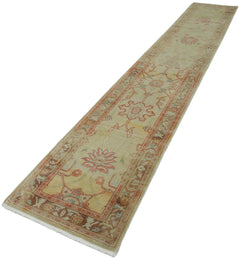 Tebriz Beige Classic Cotton Wool Handmade Area Rug 2'5'' x 13'11''