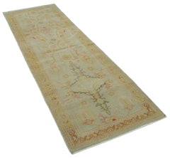 Tebriz Beige Classic Cotton Wool Handmade Area Rug 2'7'' x 7'10''