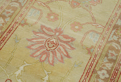 Tebriz Beige Classic Cotton Wool Handmade Area Rug 2'4'' x 13'7''