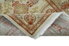 Tebriz Beige Classic Cotton Wool Handmade Area Rug 2'6'' x 11'8''